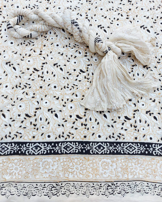 Copper Black and White Block Printed Unstitched Collection