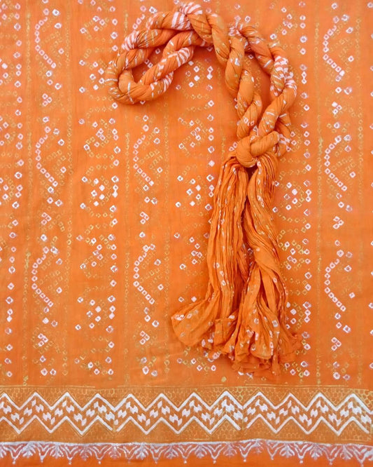 Gold silver block printed Unstitched Collection