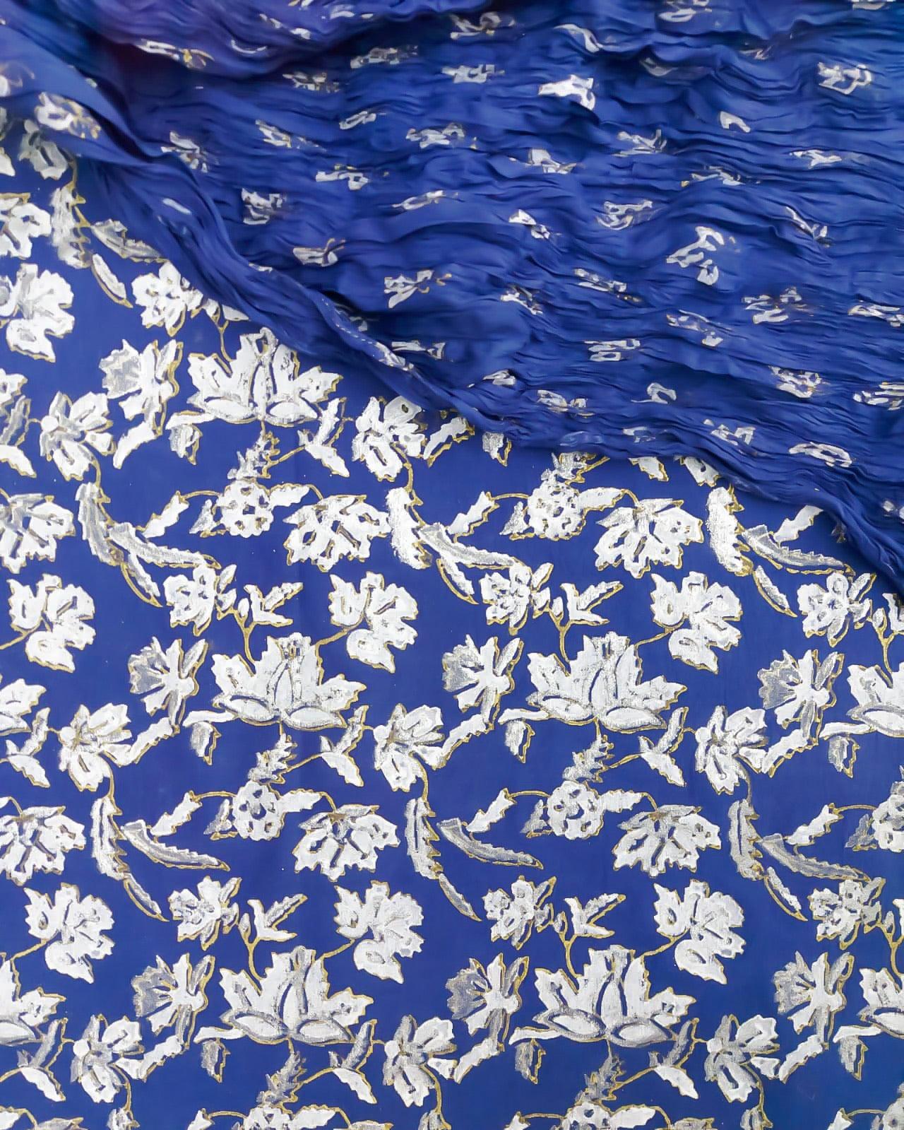 A stylish statement-maker! Create a chic and graceful look with our Gold Silver Block Printed Unstitched Collection.