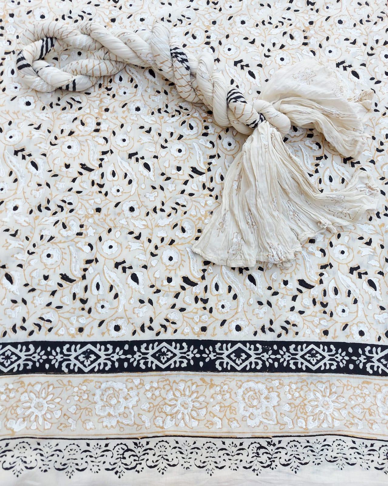 Copper Black and White Block Printed Unstitched Collection